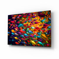 Fish World Glass Wall Art || Designer Collection