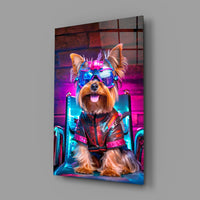 Hip Dog Glass Wall Art || Designer Collection