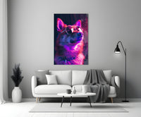 Dog with Glasses Glass Wall Art || Designer Collection