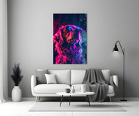 Dog with Glasses Glass Wall Art || Designer Collection
