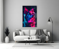Dog with Glasses Glass Wall Art || Designer Collection