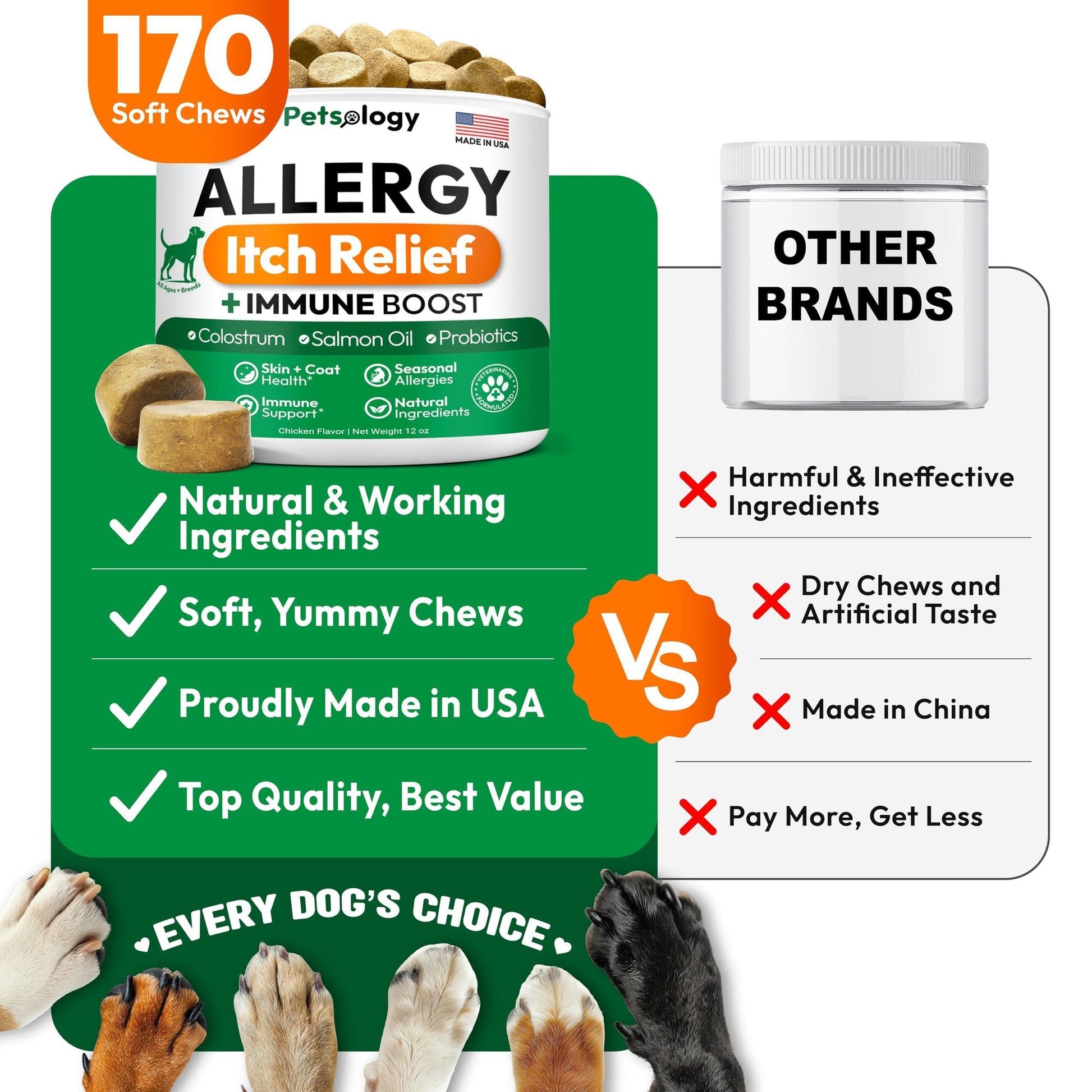 Petsology Dog Allergy Relief Chews with Immune Boost Purrfect Pet Kingdom