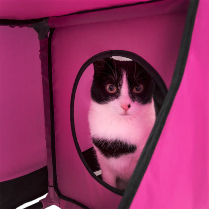Purrfect Pet Kingdom Collapsible Cat House with Tunnel Purrfect Pet Kingdom