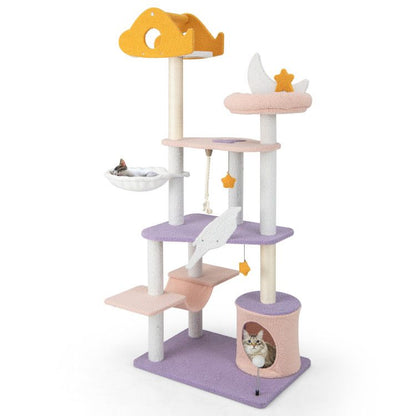 Purrfect Pet Kingdom Multi Level Cat Tower with Scratching Posts Purrfect Pet Kingdom