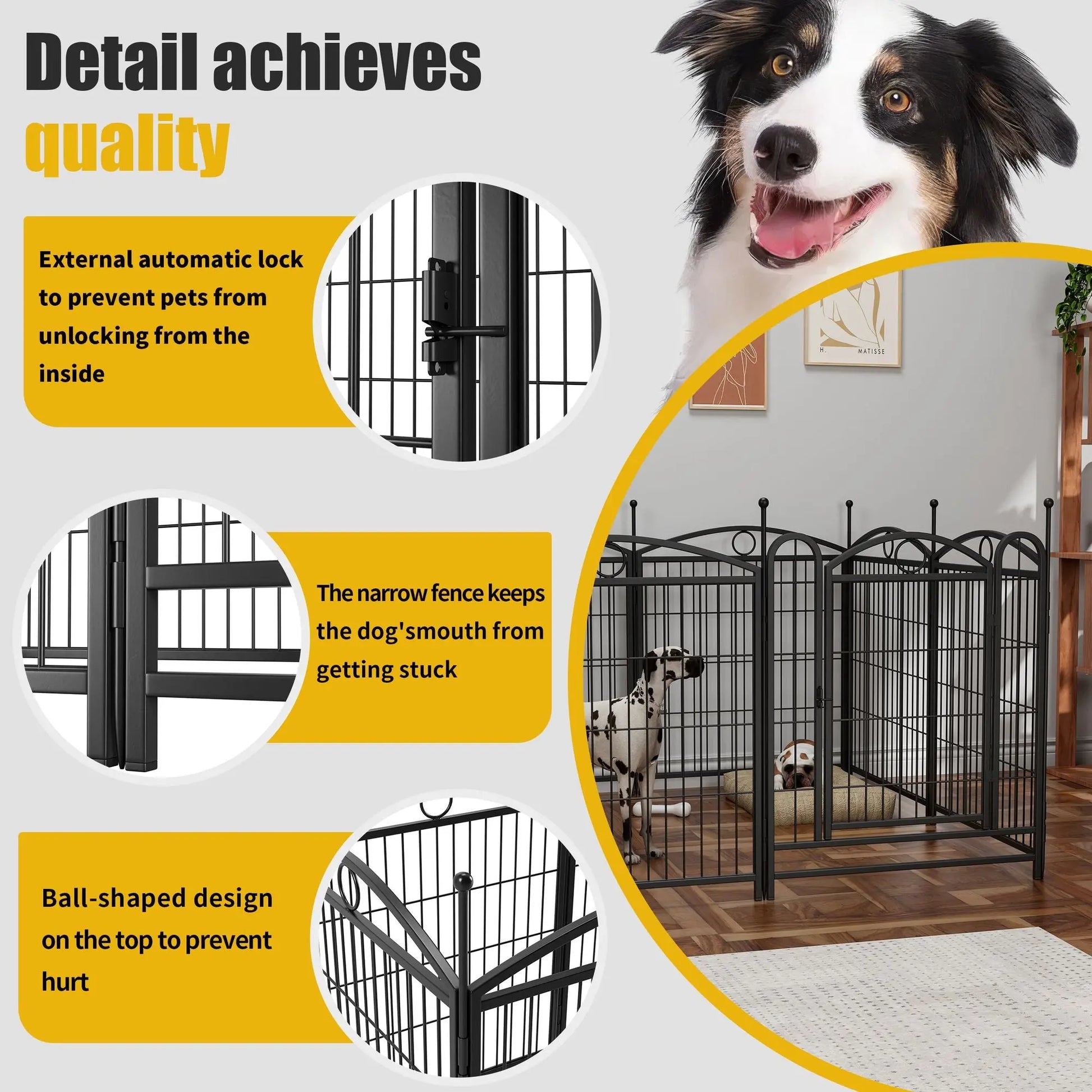 Purrfect Pet Kingdom Heavy Duty Dog Playpen - Durable & Spacious Purrfect Pet Kingdom