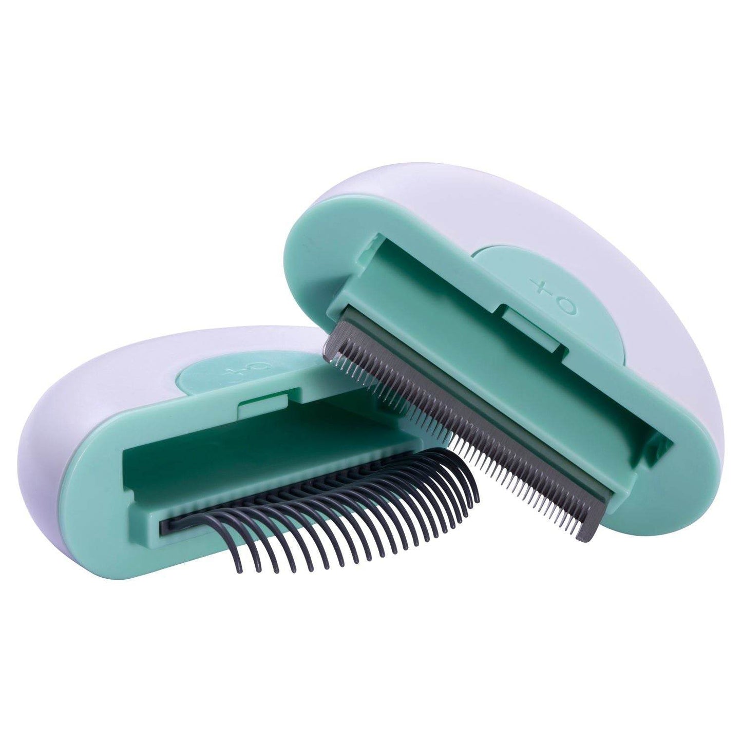 Purrfect Pet Kingdom Double-Sided Pet Comb for Shedding Large Green Purrfect Pet Kingdom