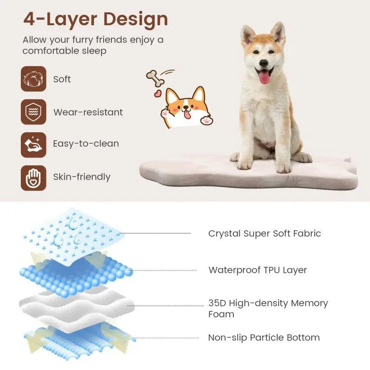 Purrfect Pet Kingdom Memory Foam Pet Bed Extra Large Purrfect Pet Kingdom