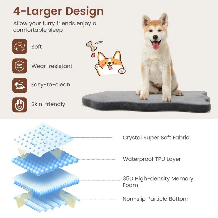 Purrfect Pet Kingdom Memory Foam Pet Bed Extra Large Purrfect Pet Kingdom