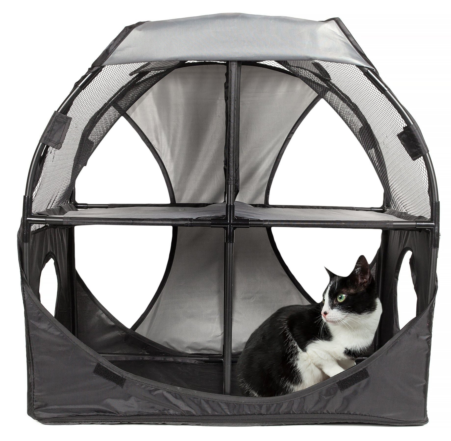 Purrfect Pet Kingdom Collapsible Cat House with Tunnel Purrfect Pet Kingdom