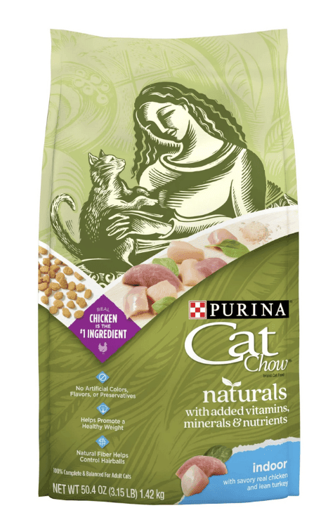 Purina Cat Chow Naturals, Indoor Dry Cat Food, Chicken & Turkey, 3.15 lb Bag Purrfect Pet Kingdom 