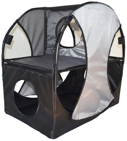 Purrfect Pet Kingdom Collapsible Cat House with Tunnel Purrfect Pet Kingdom