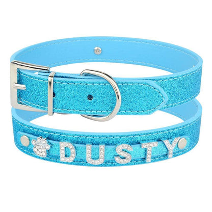 Purrfect Pet Kingdom Personalized Pet Collar - Sparkling Blue Xs Blue Purrfect Pet Kingdom