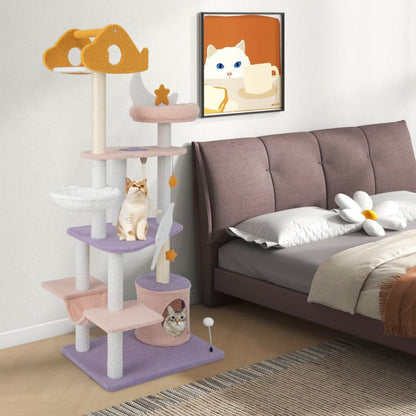 Purrfect Pet Kingdom Multi Level Cat Tower with Scratching Posts Purrfect Pet Kingdom