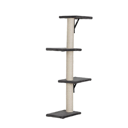 Purrfect Pet Kingdom Cat Wall Shelves Set – Elevated Perches & Scratching Posts Purrfect Pet Kingdom