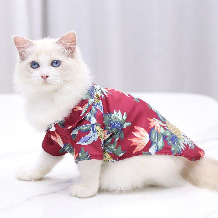 Hawaiian Pet Summer Shirts - Cute T-Shirts for Small to Medium Dogs and Cats, Cool Beach Vests for Summer Purrfect Pet Kingdom 