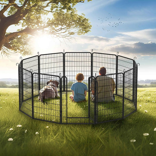 Purrfect Pet Kingdom Heavy Duty Dog Playpen Fence for Indoor and Outdoor Use Purrfect Pet Kingdom