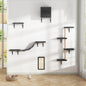 Purrfect Pet Kingdom Cat Wall Shelves Set – Elevated Perches & Scratching Posts Gray Purrfect Pet Kingdom