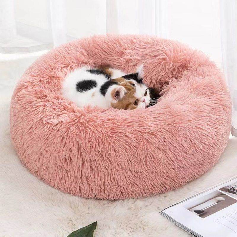Purrfect Pet Kingdom Cozy Round Pet Bed for Small Dogs Purrfect Pet Kingdom