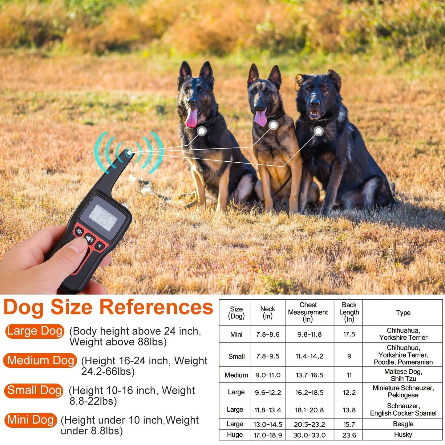 Long-Range Dog Training Collar - 3280FT Waterproof with