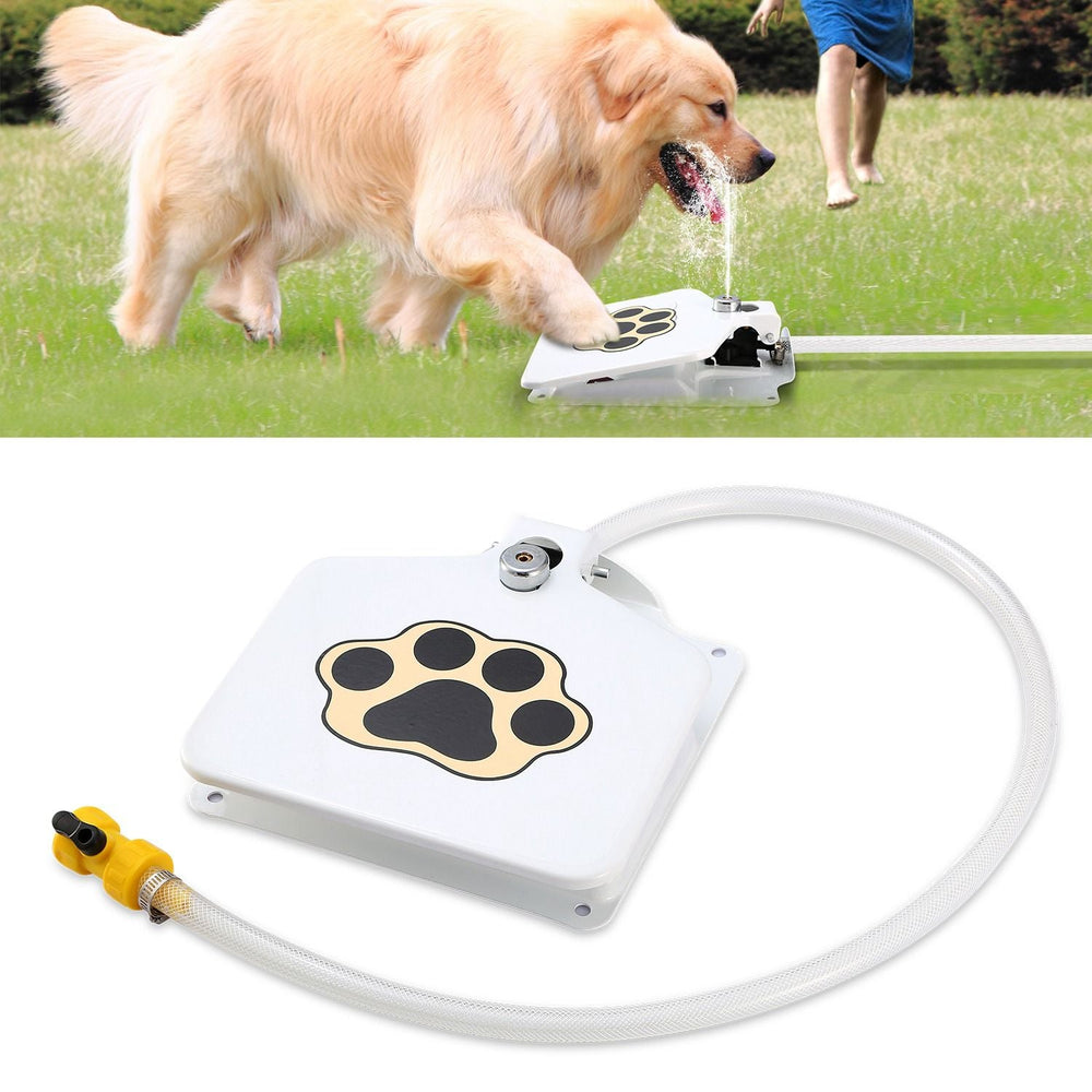 Outdoor Dog Water Fountain Step-On Activated Pet Water