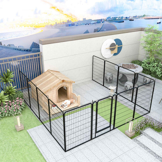 Purrfect Pet Kingdom Heavy Duty Dog Playpen Fence for Indoor and Outdoor Use as Pic Purrfect Pet Kingdom