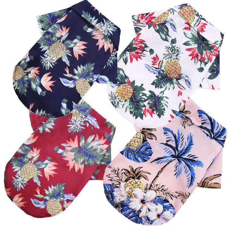 Hawaiian Pet Summer Shirts - Cute T-Shirts for Small to Medium Dogs and Cats, Cool Beach Vests for Summer Purrfect Pet Kingdom 