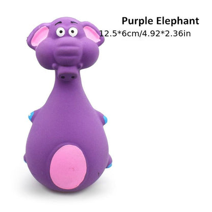 Purrfect Pet Kingdom Durable Latex Pet Toy for Dogs - Black Donkey Purple Elephant Purrfect Pet Kingdom