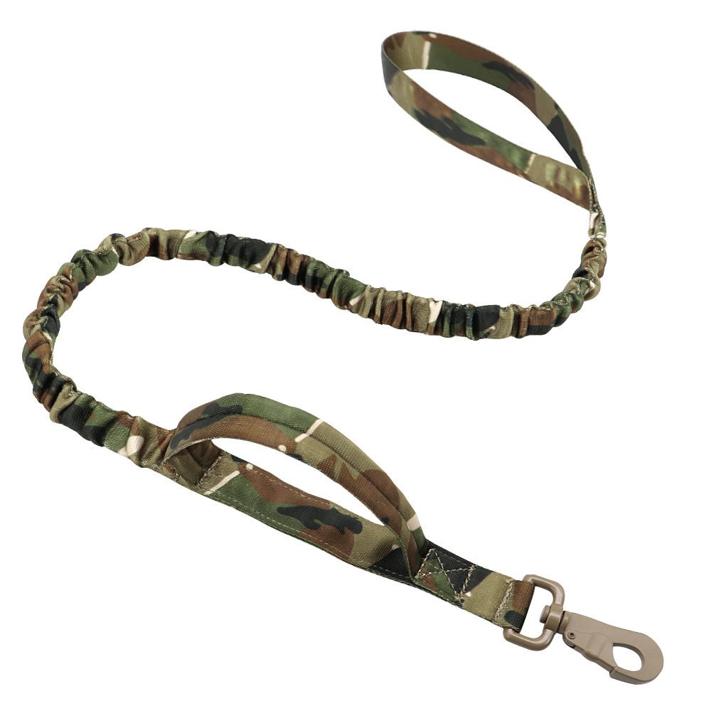 K9 Leash Bungee Dog Leash Tactical Dog Leash Nylon Adjustable Tactical Leash For Dogs Quick Release Military Dog Leash With 2 Control Handle Bungee Trap - Purrfect Pet Kingdom