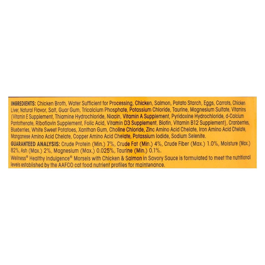 Wellness Pet Products Cat Food with Chicken and Salmon in Savory Sauce - Case of 24 - 3 Oz. Purrfect Pet Kingdom 