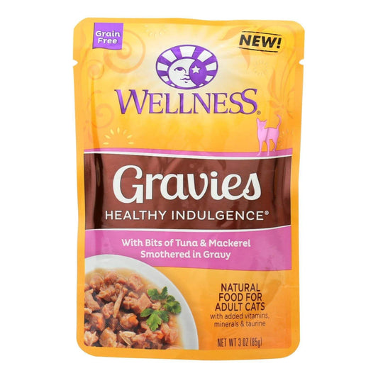 Wellness Pet Products Cat Food with Tuna and Mackerel in Gravy - Case of 24 - 3 Oz. Purrfect Pet Kingdom 