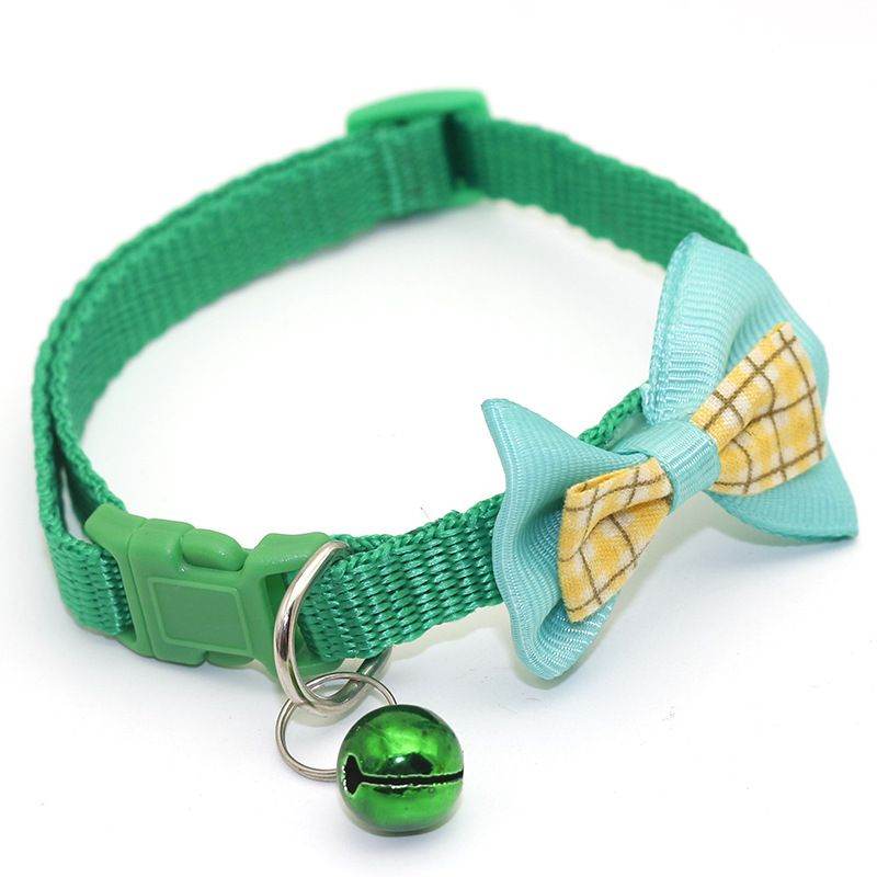 Purrfect Pet Kingdom Breakaway Cat Collar with Bell M Green Purrfect Pet Kingdom