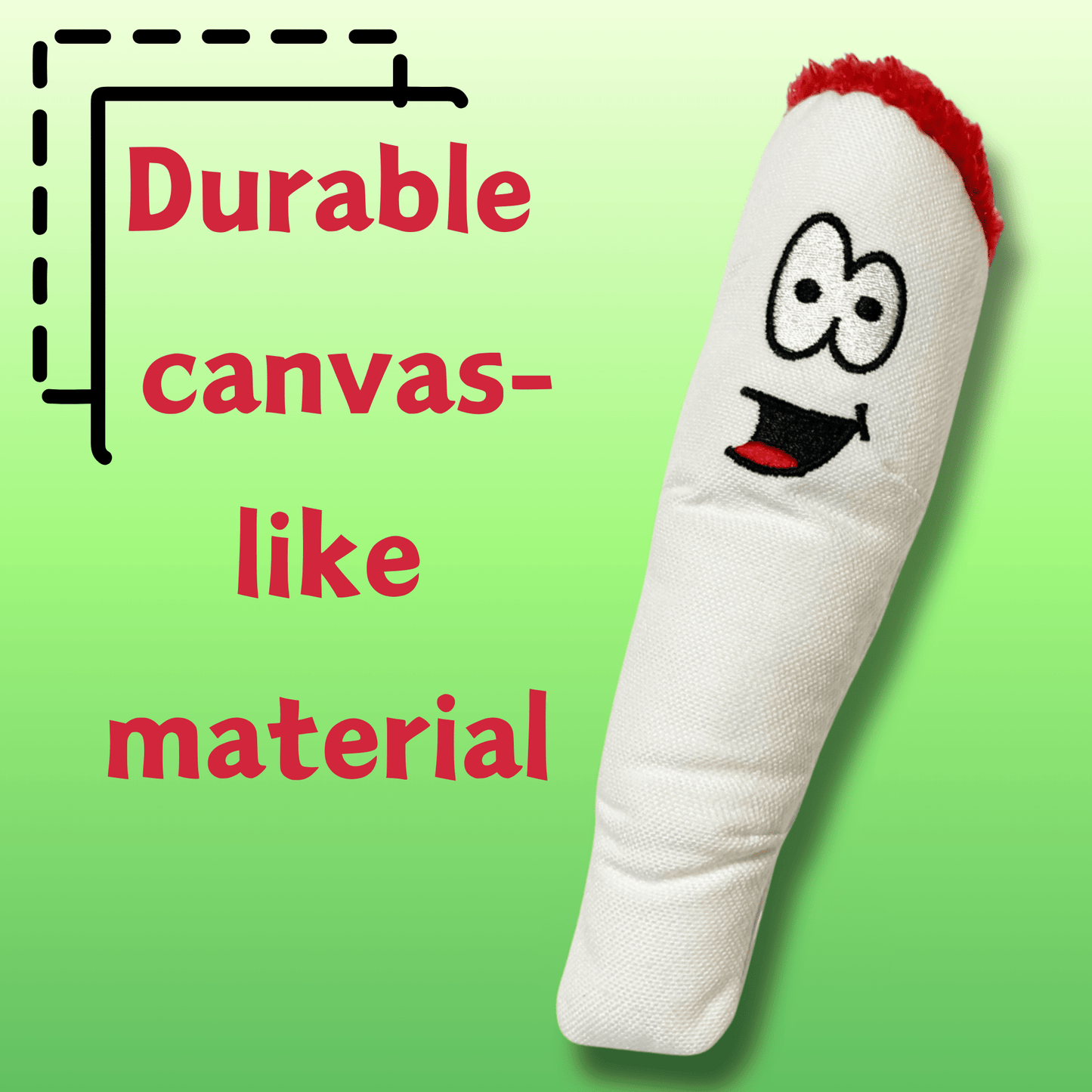 My Name is Jay, Cute Stuffed Parody Joint Dog Toy, Funny Squeaky Weed Toy, Cool Plush Novelty 420 Gift for Pets & Their Owners, Sized for Puppies & Small, Medium & Large Breeds, Fetch & a Photo Prop - Dog Toys Squeaking - Berry Charmz