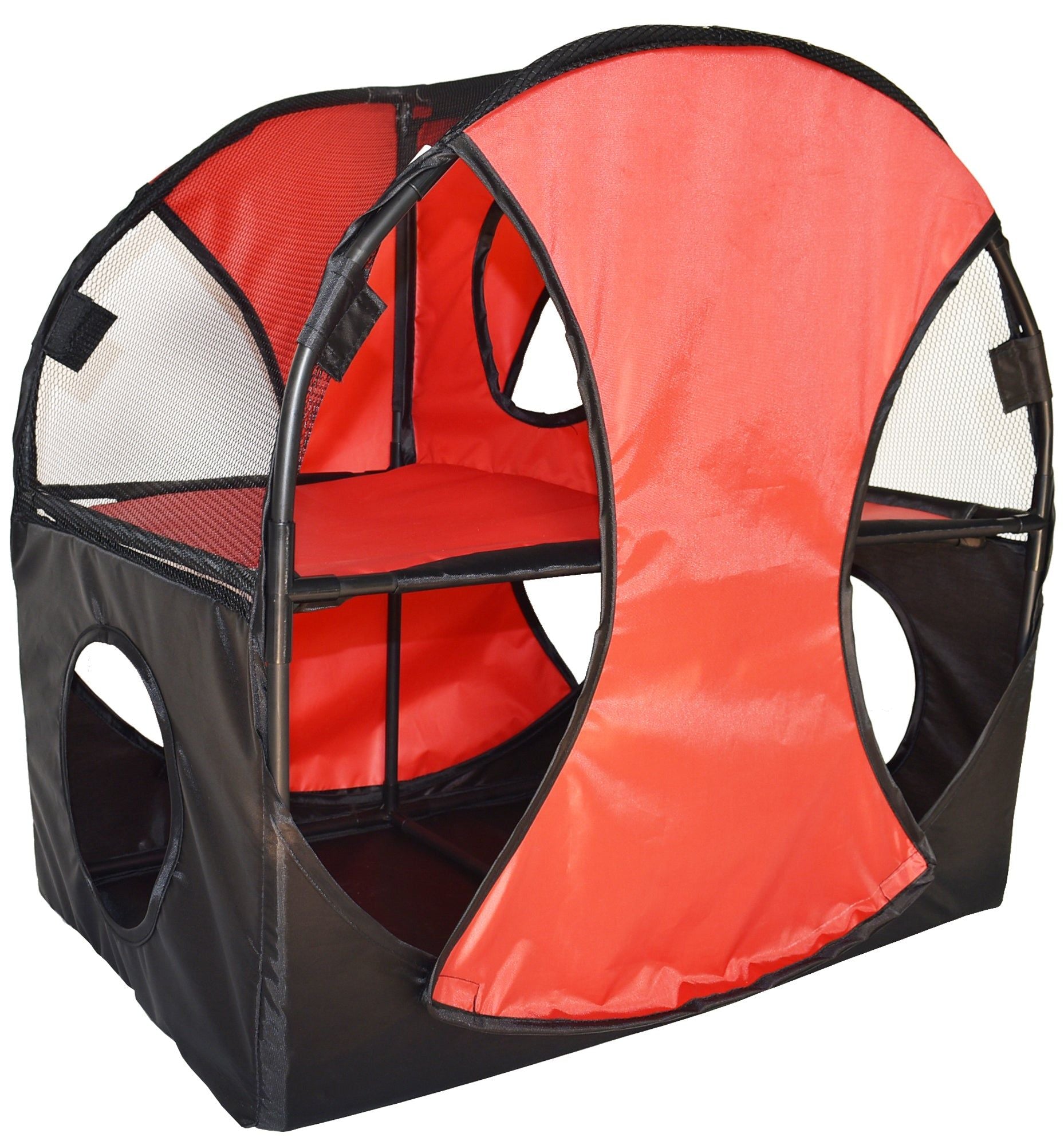 Purrfect Pet Kingdom Collapsible Cat House with Tunnel Purrfect Pet Kingdom