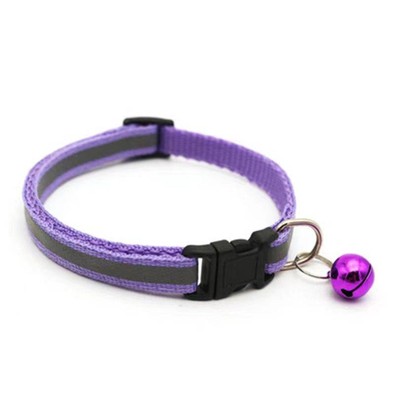 Purrfect Pet Kingdom Adjustable Reflective Collar for Pets Reflective Purple Purrfect Pet Kingdom