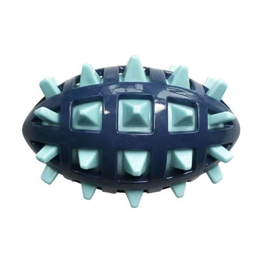 Purrfect Pet Kingdom Durable Dog Chew Toy Rugby Ball Blue Purrfect Pet Kingdom