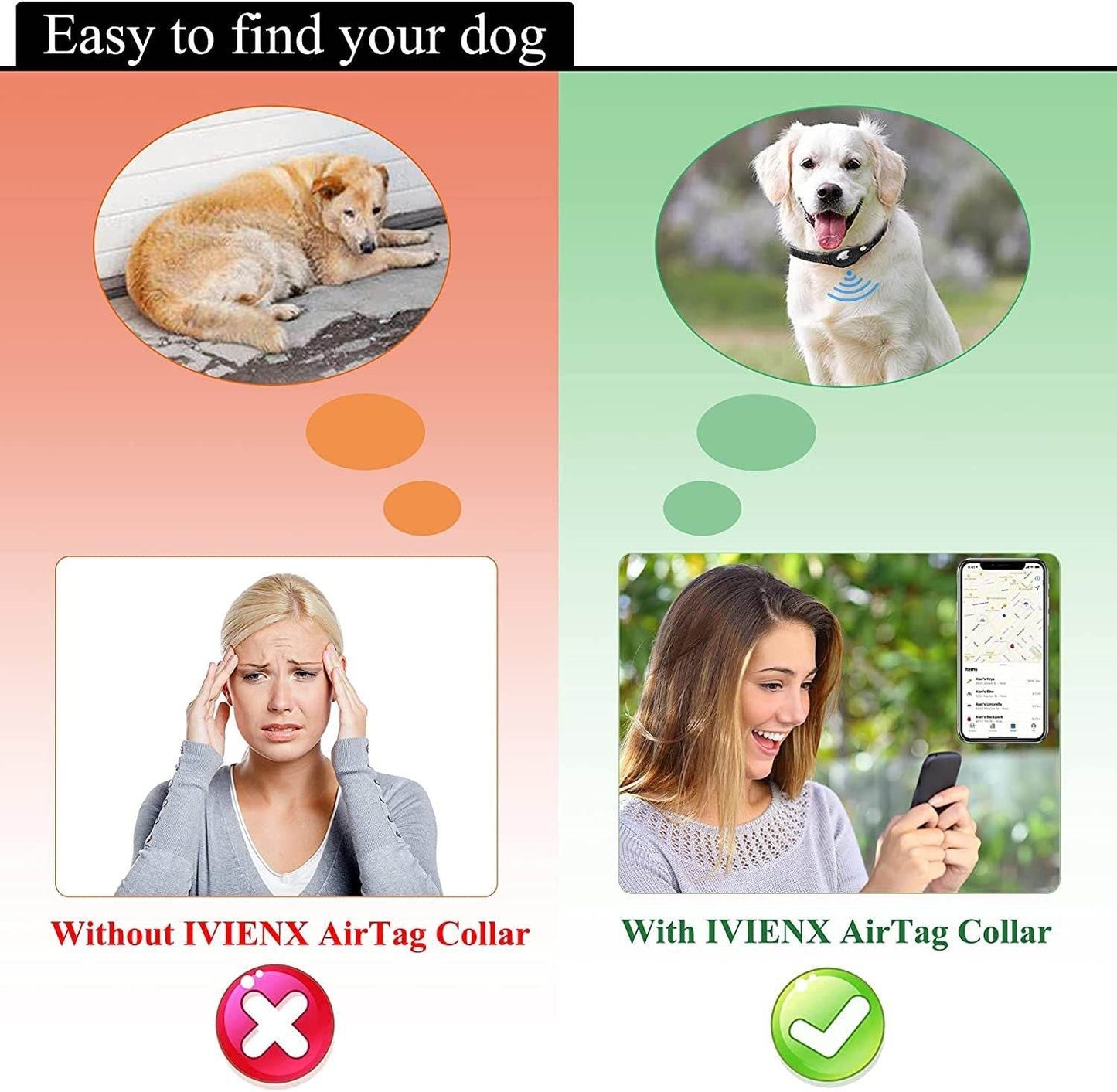 Purrfect Pet Kingdom Secure Apple AirTag Pet Collar Purrfect Pet Kingdom