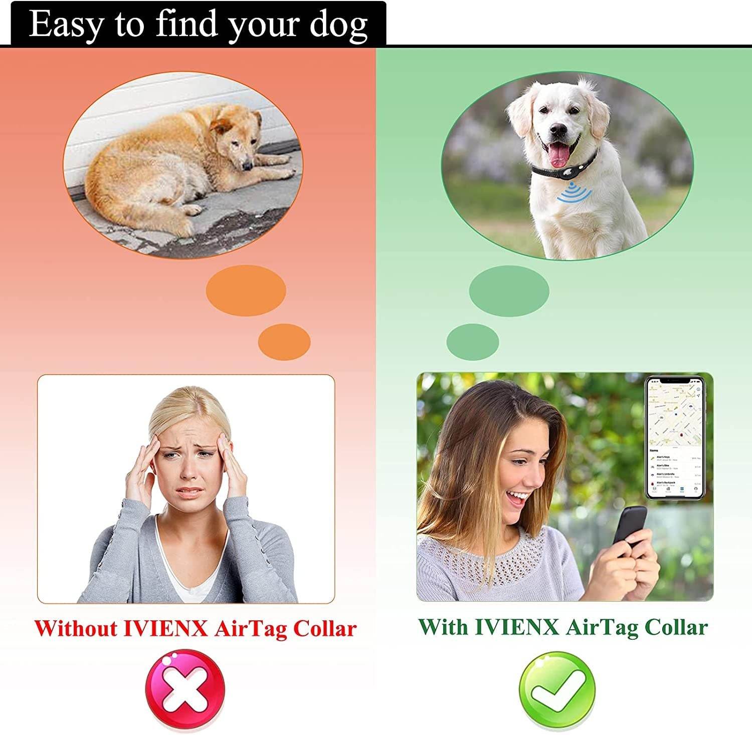 Purrfect Pet Kingdom Secure Apple AirTag Pet Collar Purrfect Pet Kingdom