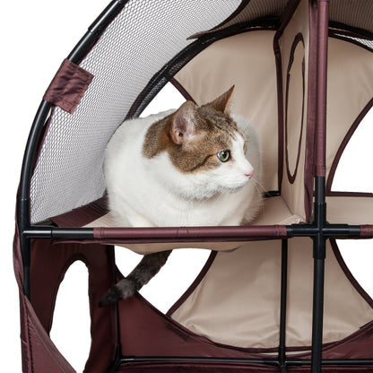 Purrfect Pet Kingdom Collapsible Cat House with Tunnel Purrfect Pet Kingdom