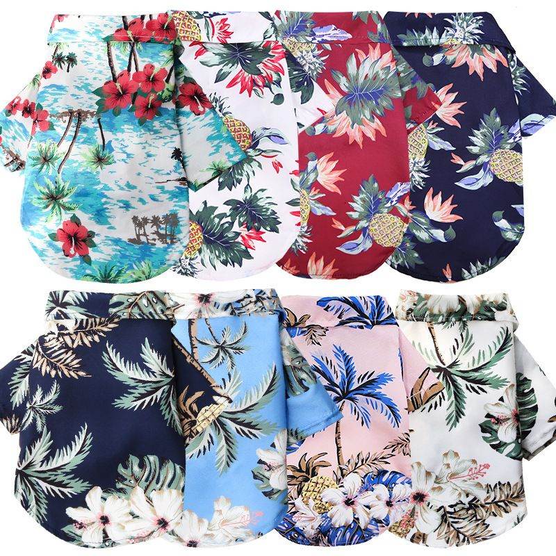 Hawaiian Pet Summer Shirts - Cute T-Shirts for Small to Medium Dogs and Cats, Cool Beach Vests for Summer Purrfect Pet Kingdom 