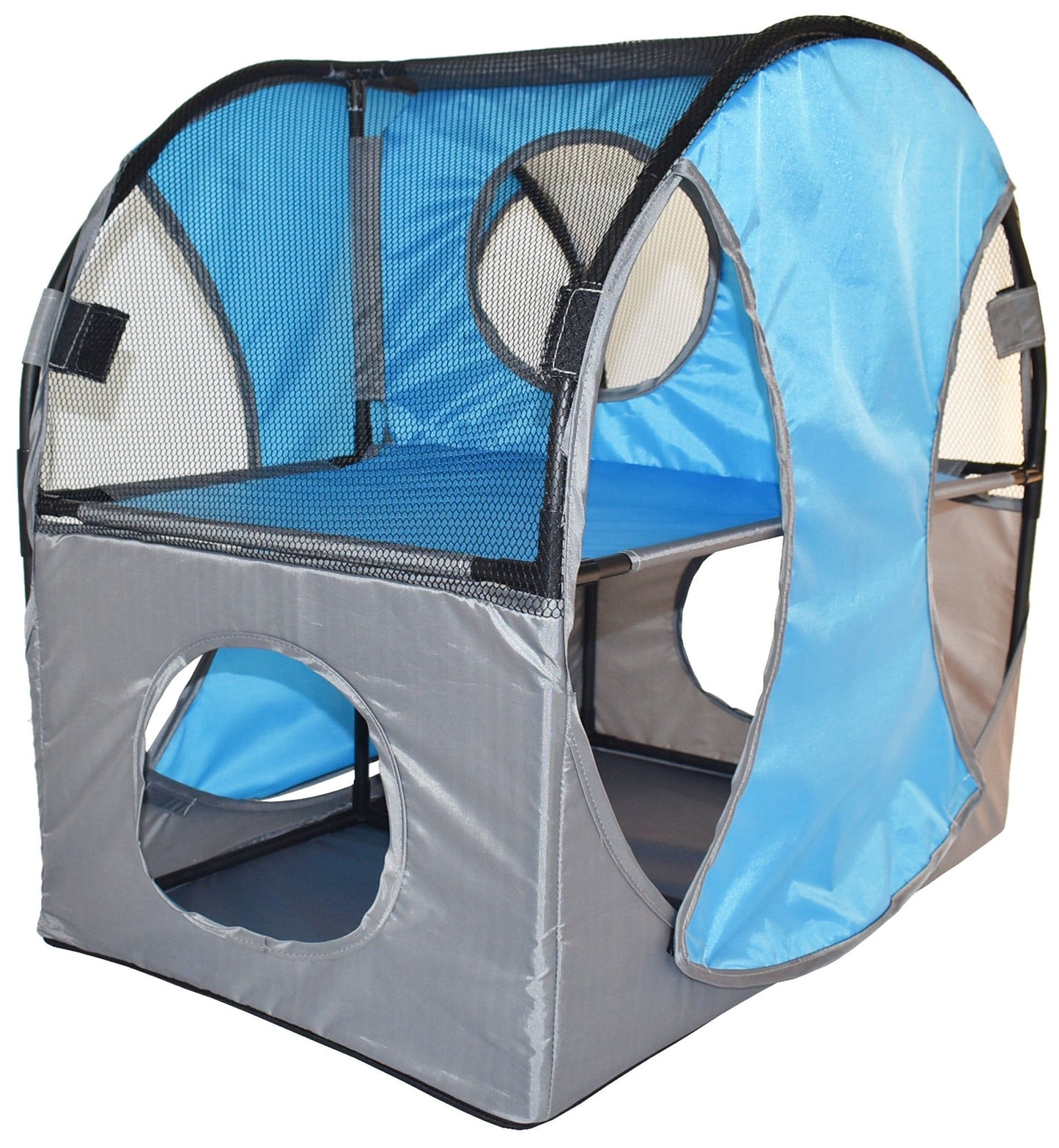 Purrfect Pet Kingdom Collapsible Cat House with Tunnel Purrfect Pet Kingdom