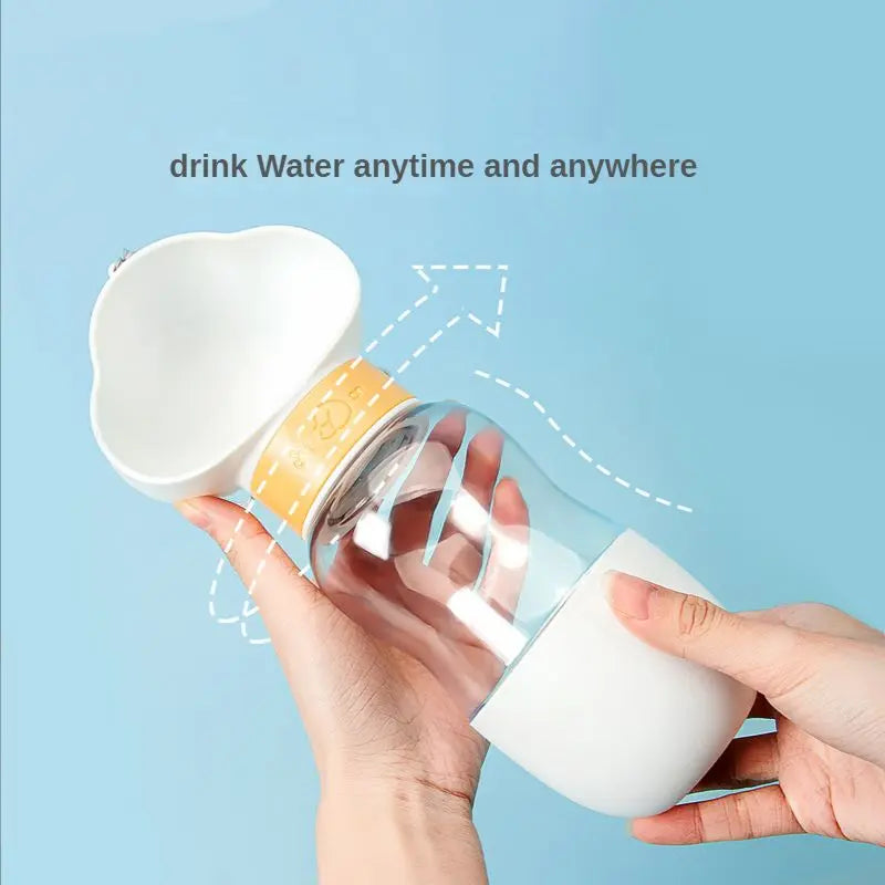 Purrfect Pet Kingdom Portable Pet Water Bottle with Food Holder Purrfect Pet Kingdom