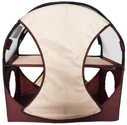 Purrfect Pet Kingdom Collapsible Cat House with Tunnel Purrfect Pet Kingdom