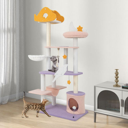 Purrfect Pet Kingdom Multi Level Cat Tower with Scratching Posts Purrfect Pet Kingdom