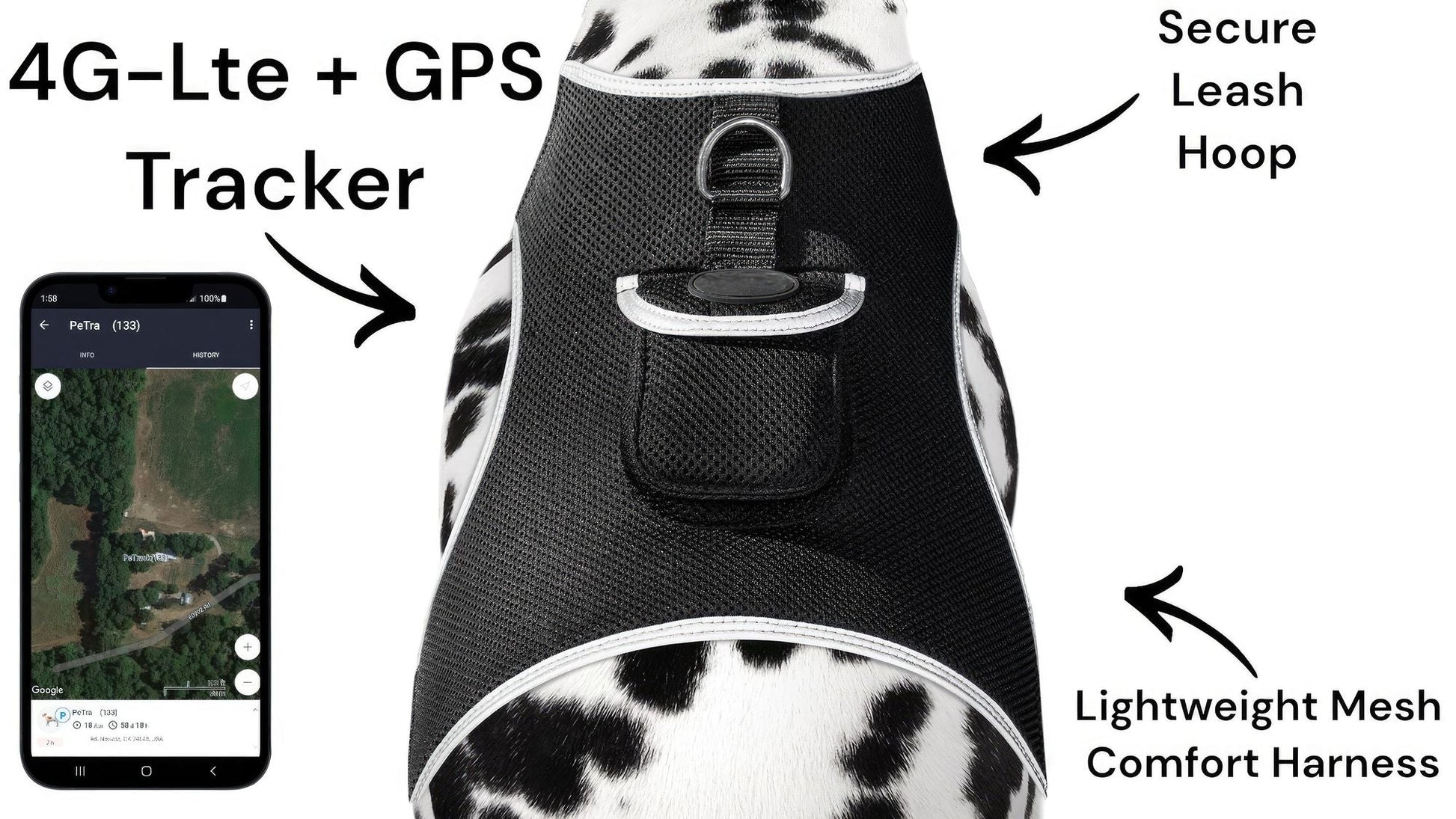 Waterproof GPS Tracker Dog Cat Rechargeable Locator with Battery Alert Size:L - Berry Charmz
