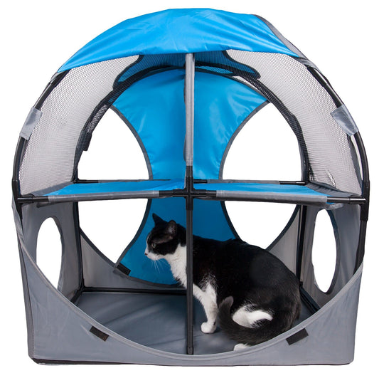 Purrfect Pet Kingdom Collapsible Cat House with Tunnel Purrfect Pet Kingdom