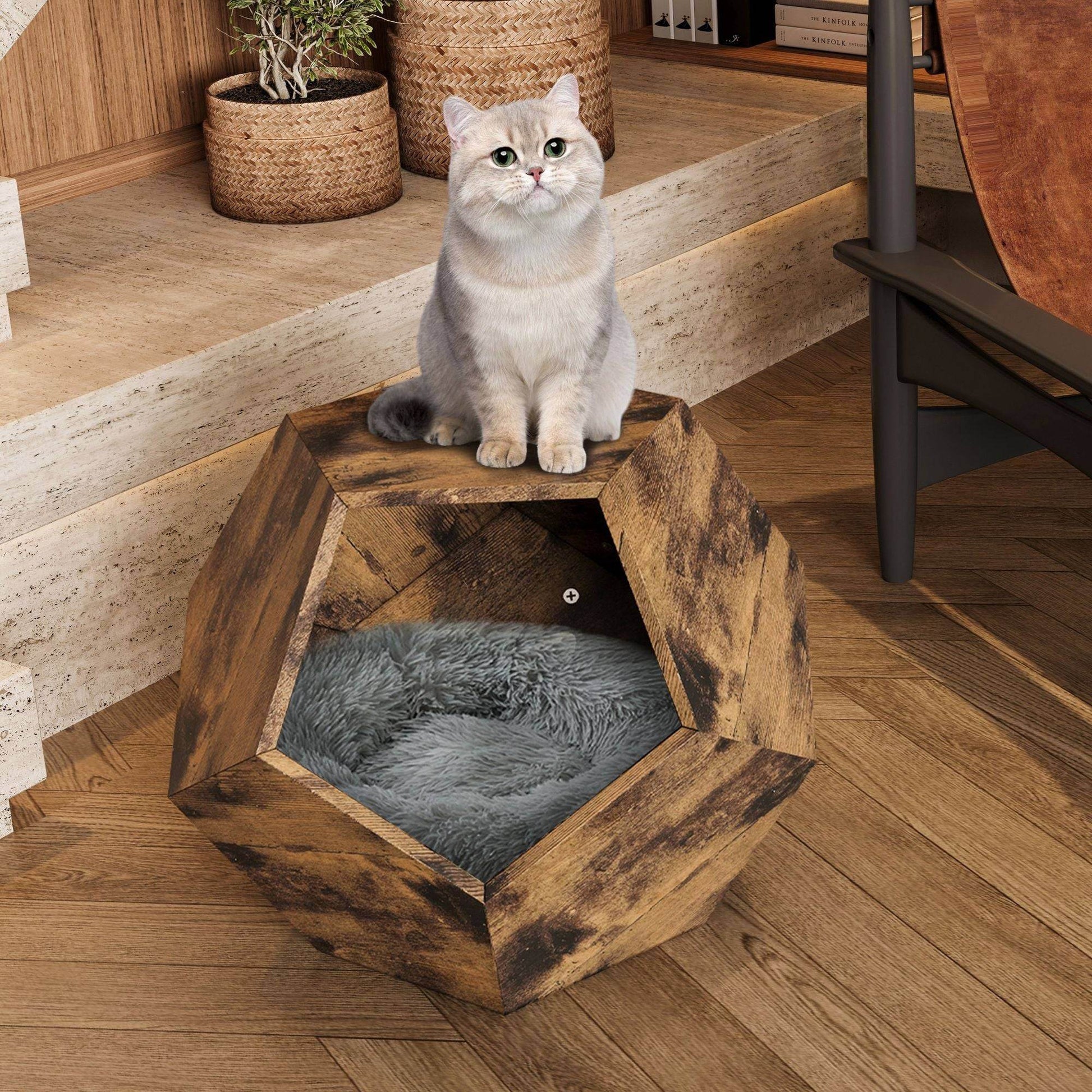 Purrfect Pet Kingdom Cat Furniture for Living Room Antique brown Purrfect Pet Kingdom