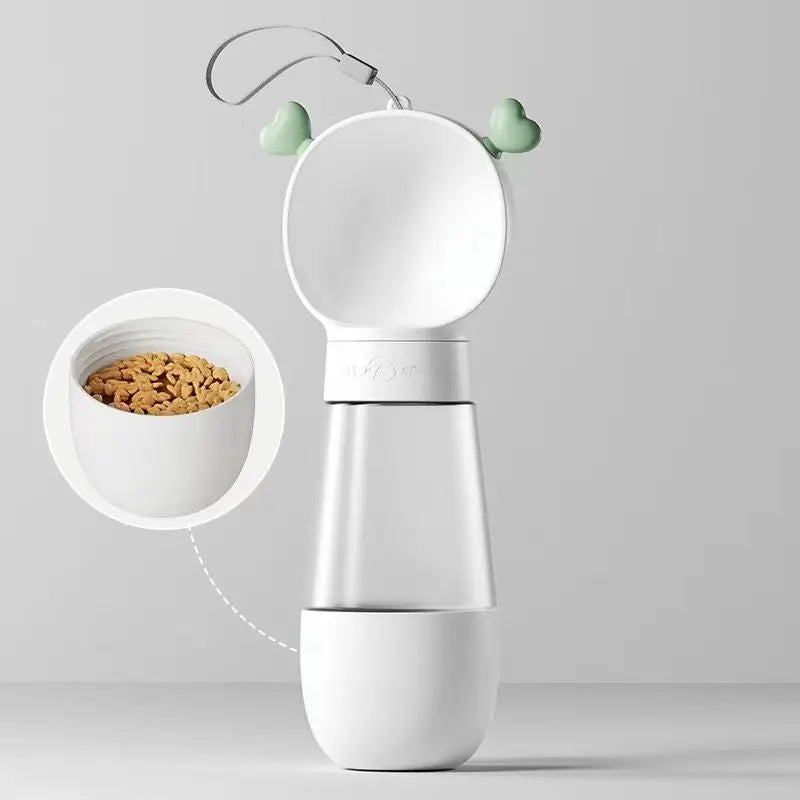 Purrfect Pet Kingdom Portable Pet Water Bottle with Food Holder Purrfect Pet Kingdom