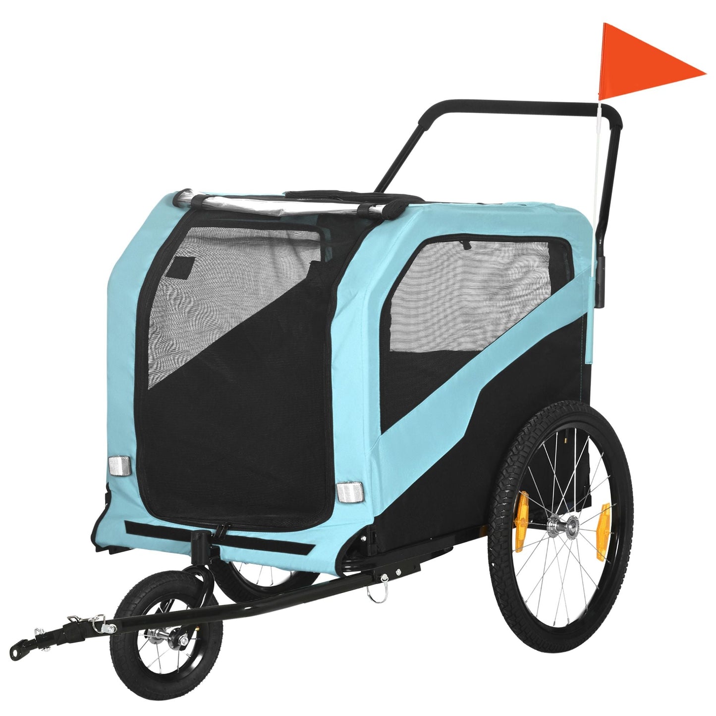Pet Stroller - 2-in-1 Large Dog Bike Trailer & Stroller Combo