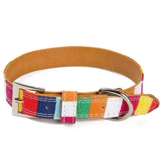 Colorful Rainbow Dog Collar - Stylish, Comfortable, and Safe for Every Dog Purrfect Pet Kingdom 