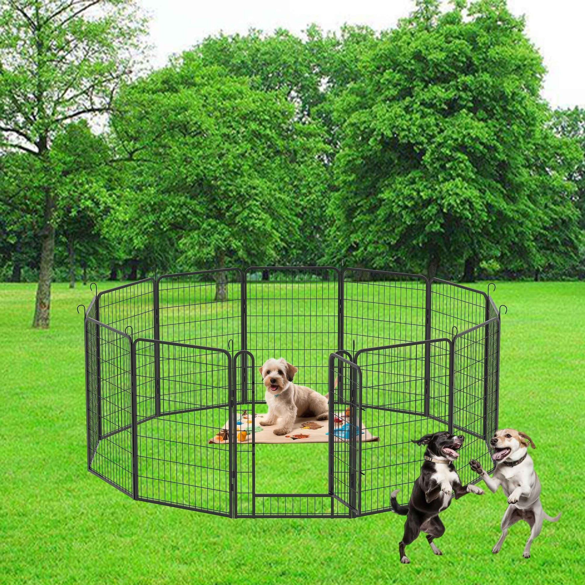 Purrfect Pet Kingdom Heavy Duty Dog Playpen Fence for Indoor and Outdoor Use Purrfect Pet Kingdom
